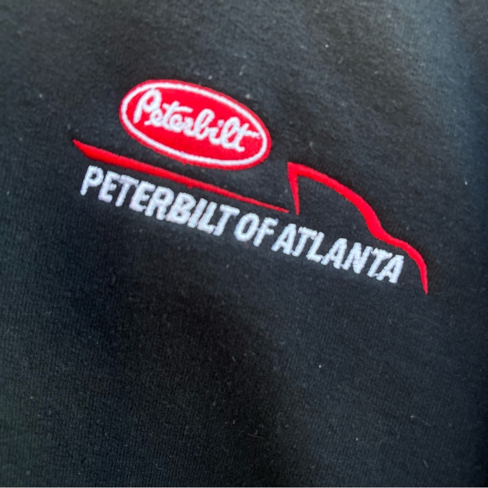Black Peterbilt Hoodie Mens XL